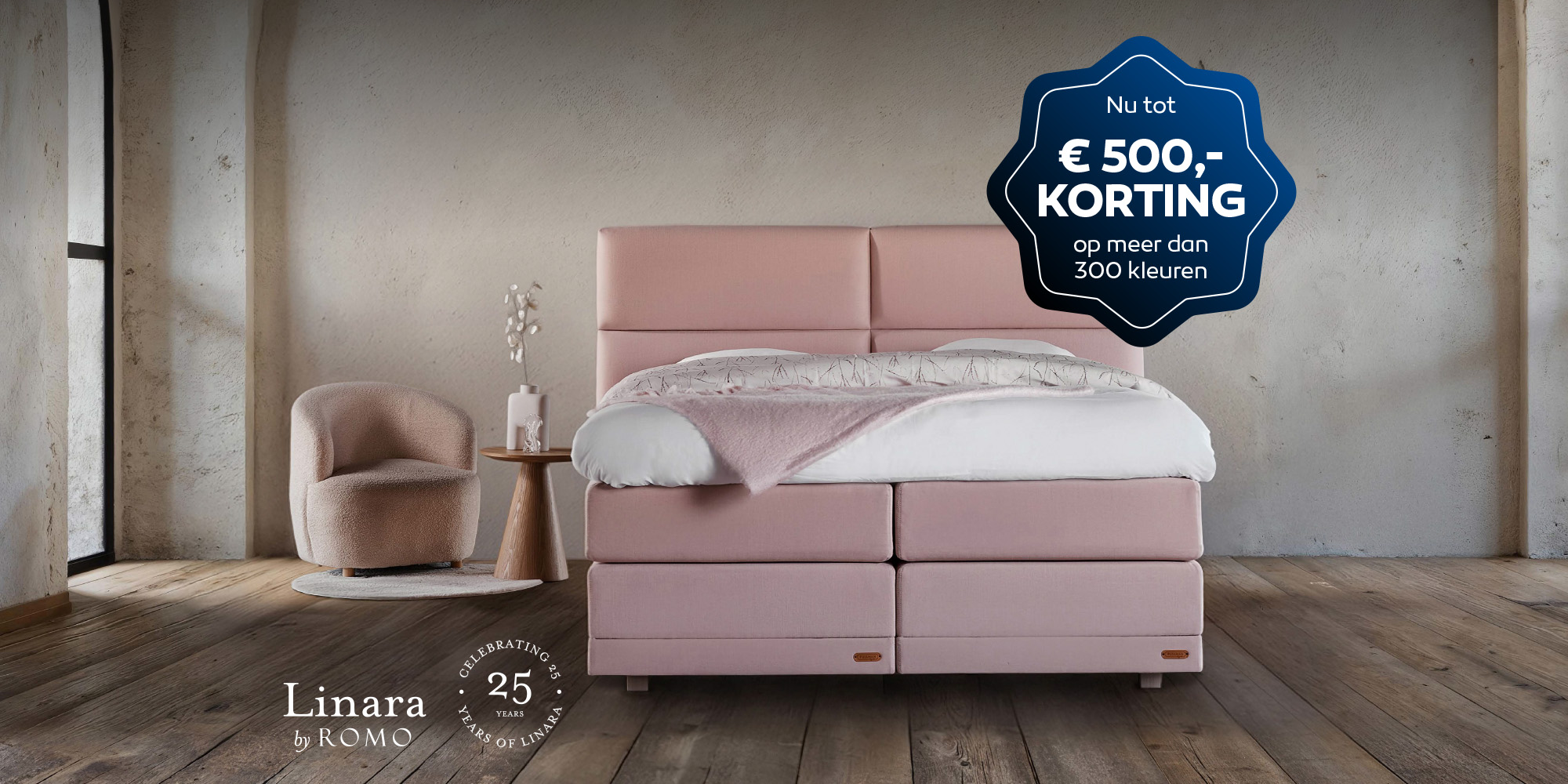 Actie Pullman Tot 500,- euro korting op meer dan 300 Linara kleuren